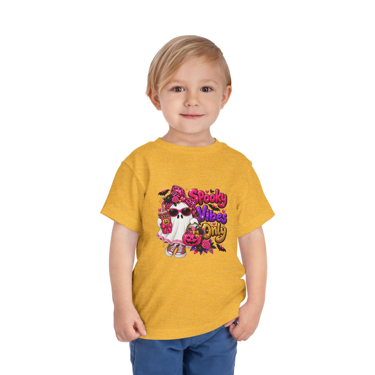 Toddler Tee — "Spooky Vibes Only" Halloween Ghost Shirt
