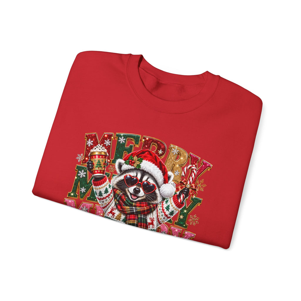 Christmas Raccoon "Merry Merry Christmas" Sweatshirt