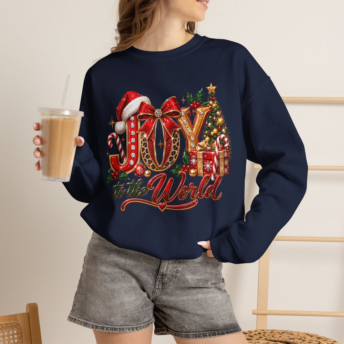 Christmas "Joy to the World" Crewneck Sweatshirt