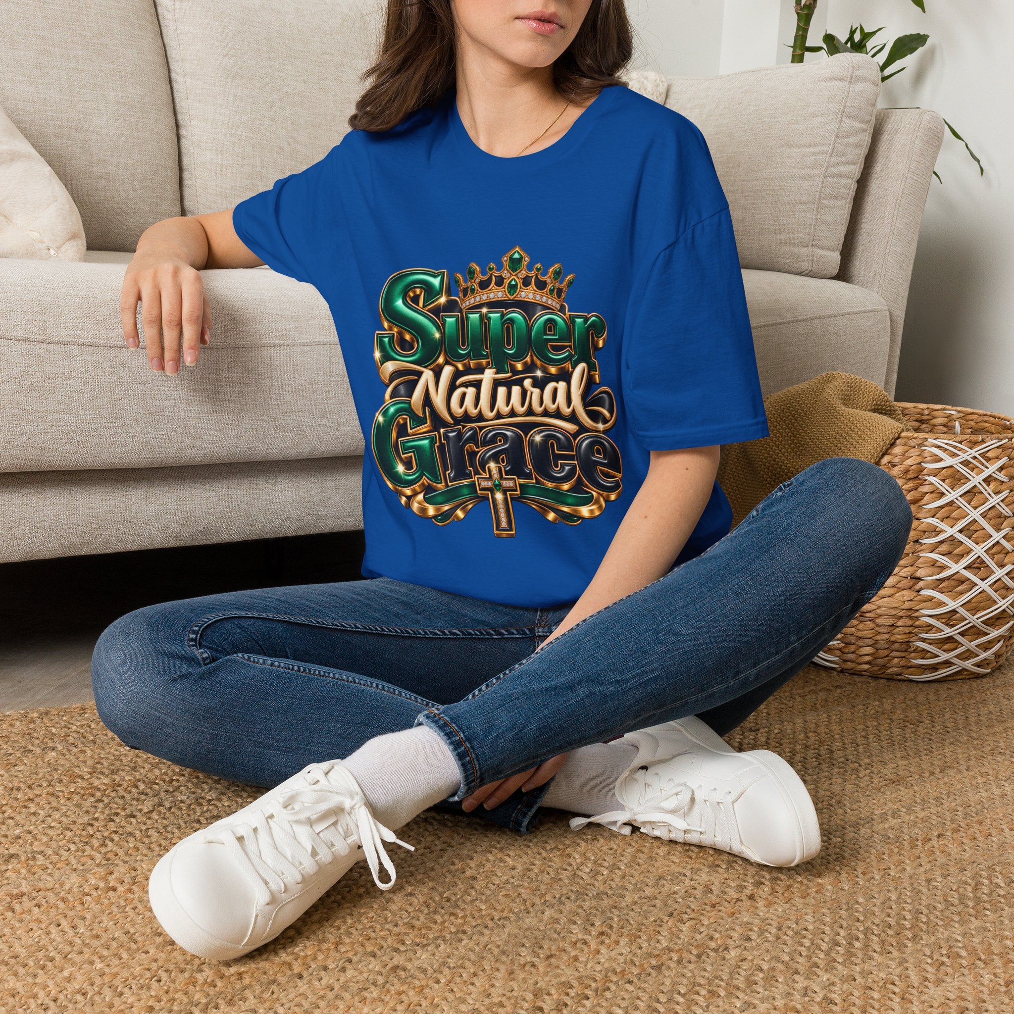 Super Natural Tee — Crowned "Super Natural" Graphic T-Shirt