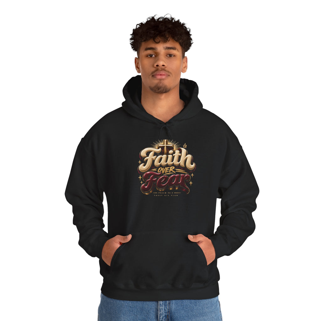 Faith Over Fear Hoodie – Inspirational Christian Pullover