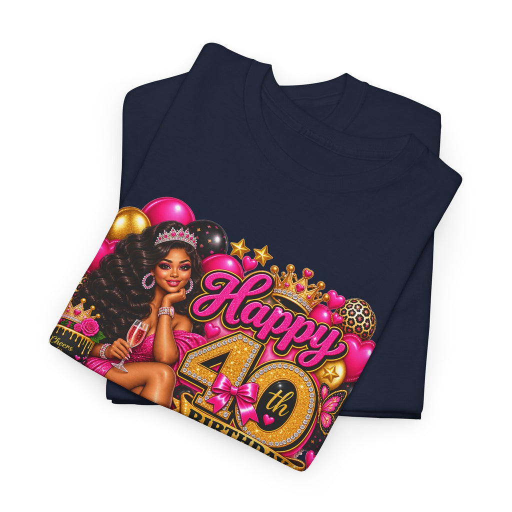 40th Birthday Queen T-Shirt — Happy 40th Birthday Celebration Tee