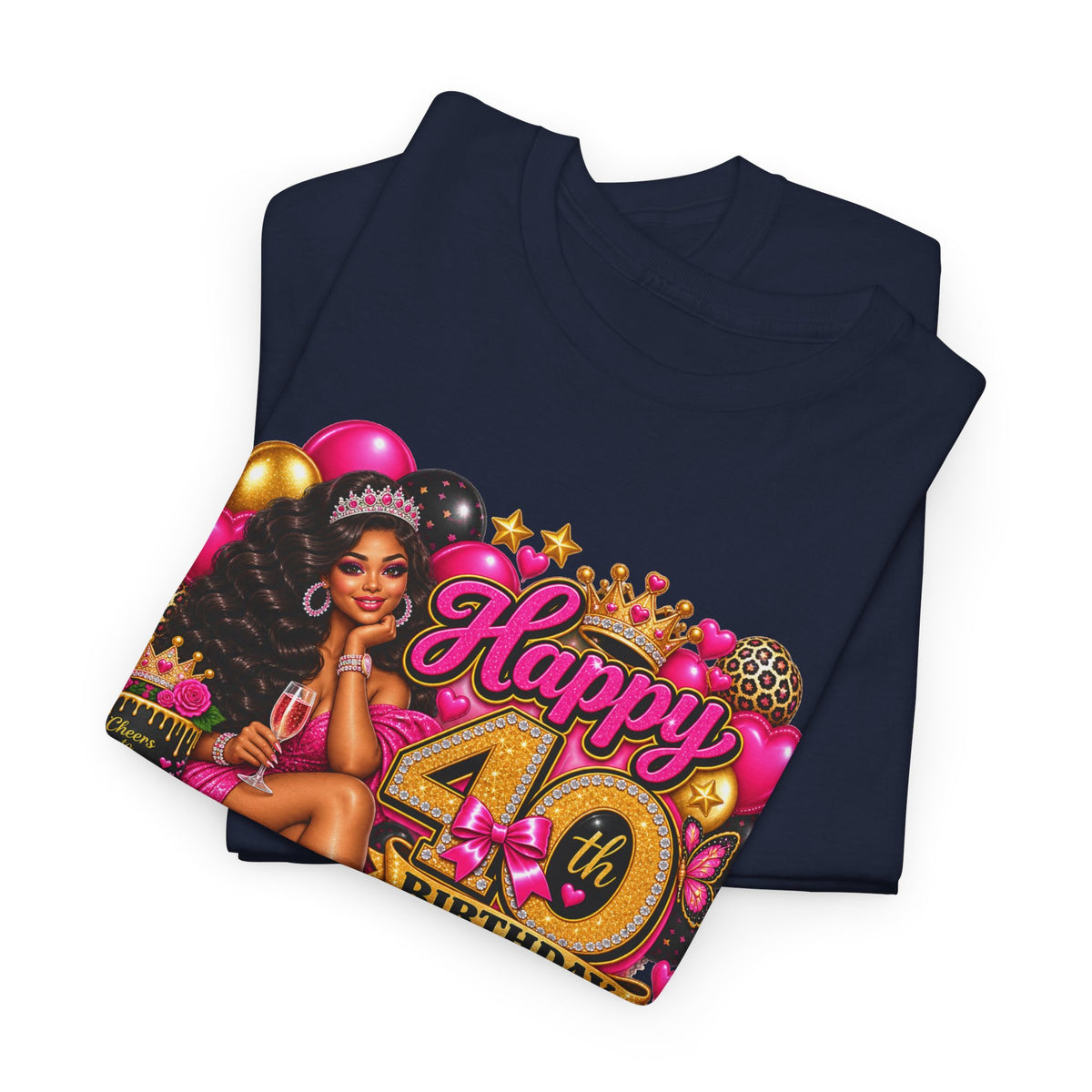 40th Birthday Queen T-Shirt — Happy 40th Birthday Celebration Tee