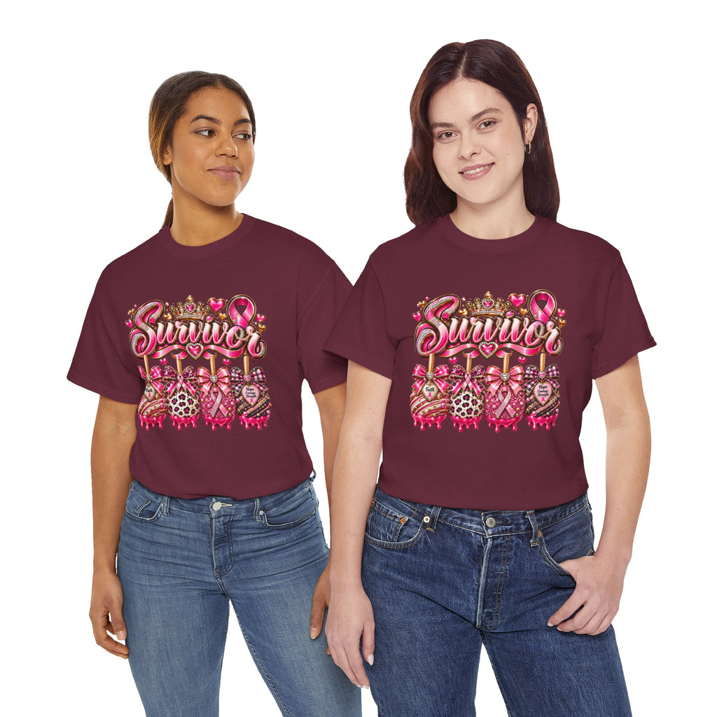 Survivor Pink Ribbon T-Shirt — Breast Cancer Awareness Survivor Tee