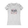 Nurse Floral Tee — Women's Nursing Shirt with Stethoscope & Heart Design