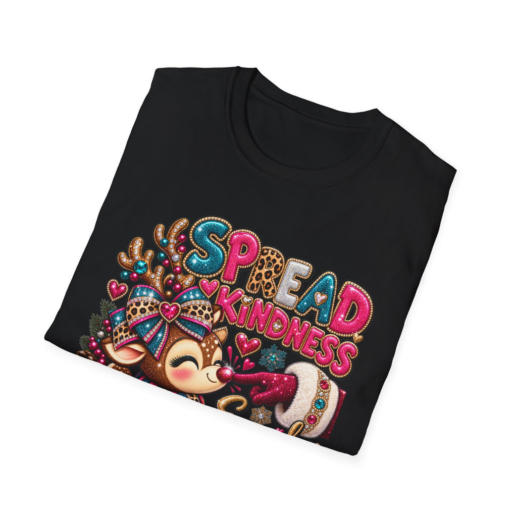Spread Kindness Everyday T-Shirt — Cute Reindeer Holiday Graphic Tee