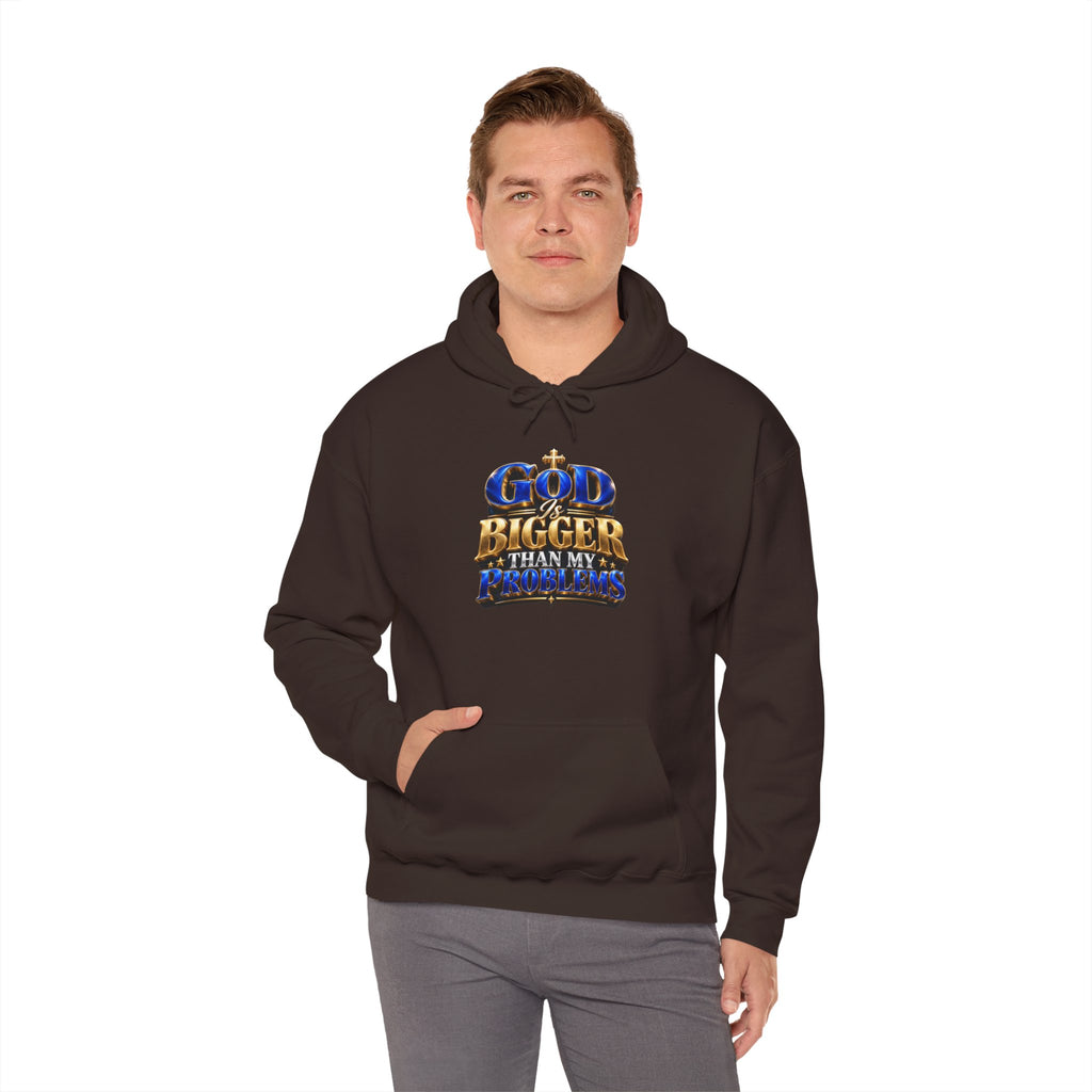 Hoodie — "God's Bigger Than My Problems" Inspirational Christian Pullover