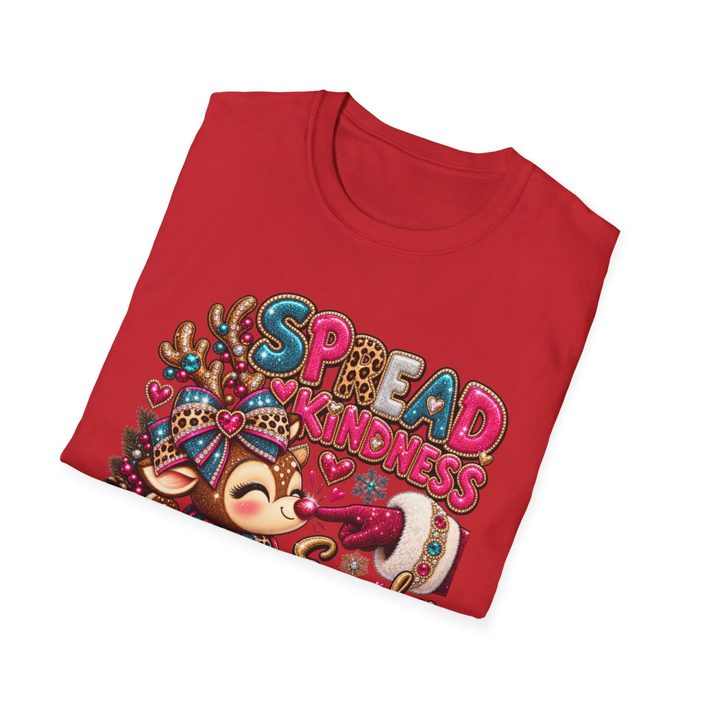 Spread Kindness Everyday T-Shirt — Cute Reindeer Holiday Graphic Tee