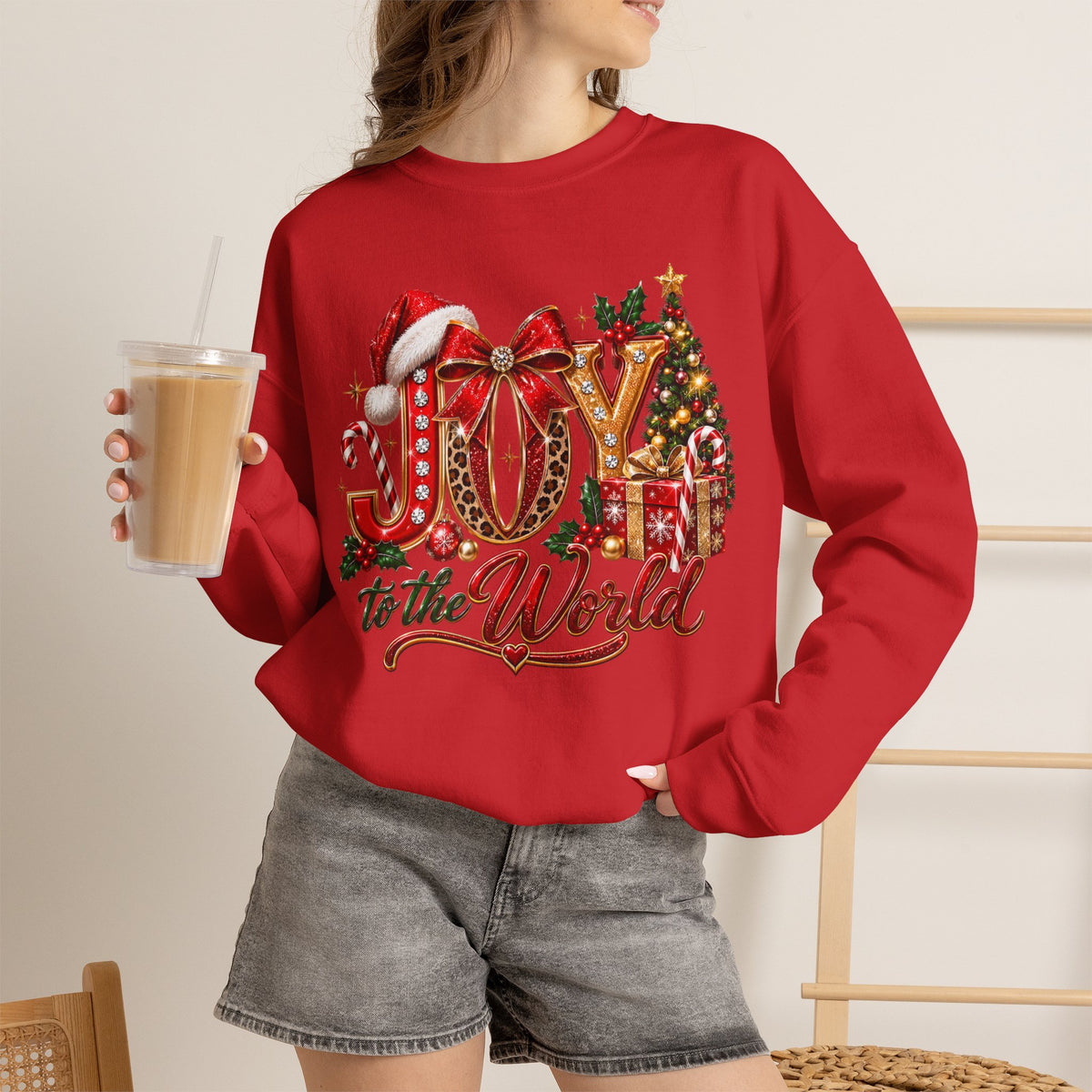Christmas "Joy to the World" Crewneck Sweatshirt