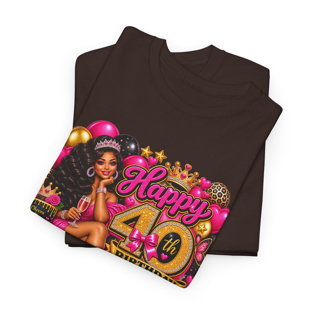 40th Birthday Queen T-Shirt — Happy 40th Birthday Celebration Tee