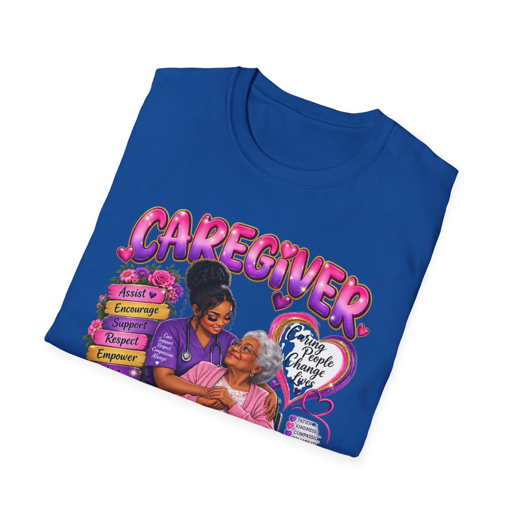 Caregiver T-Shirt — "Caregiving Is A Calling" Graphic Tee for Nurses & Family Caregivers