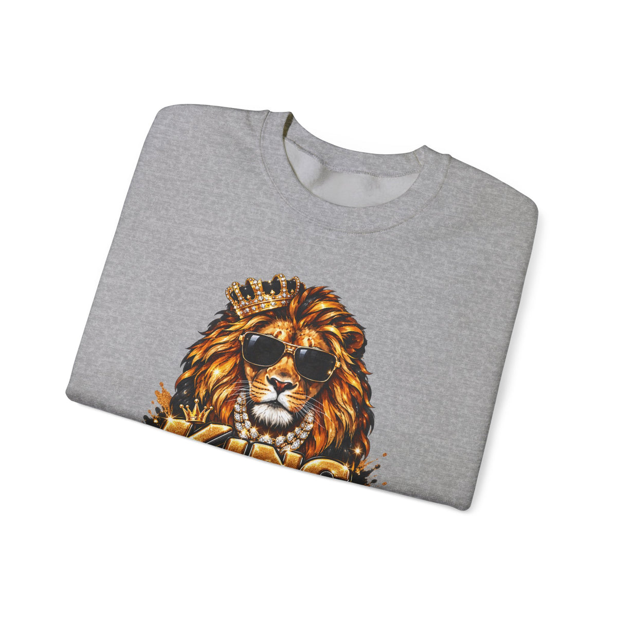 King With a Purpose Lion Sweatshirt — Inspirational Graphic Crewneck