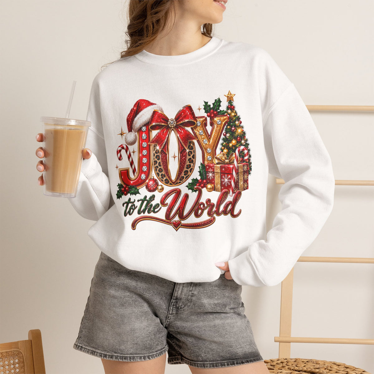 Christmas "Joy to the World" Crewneck Sweatshirt
