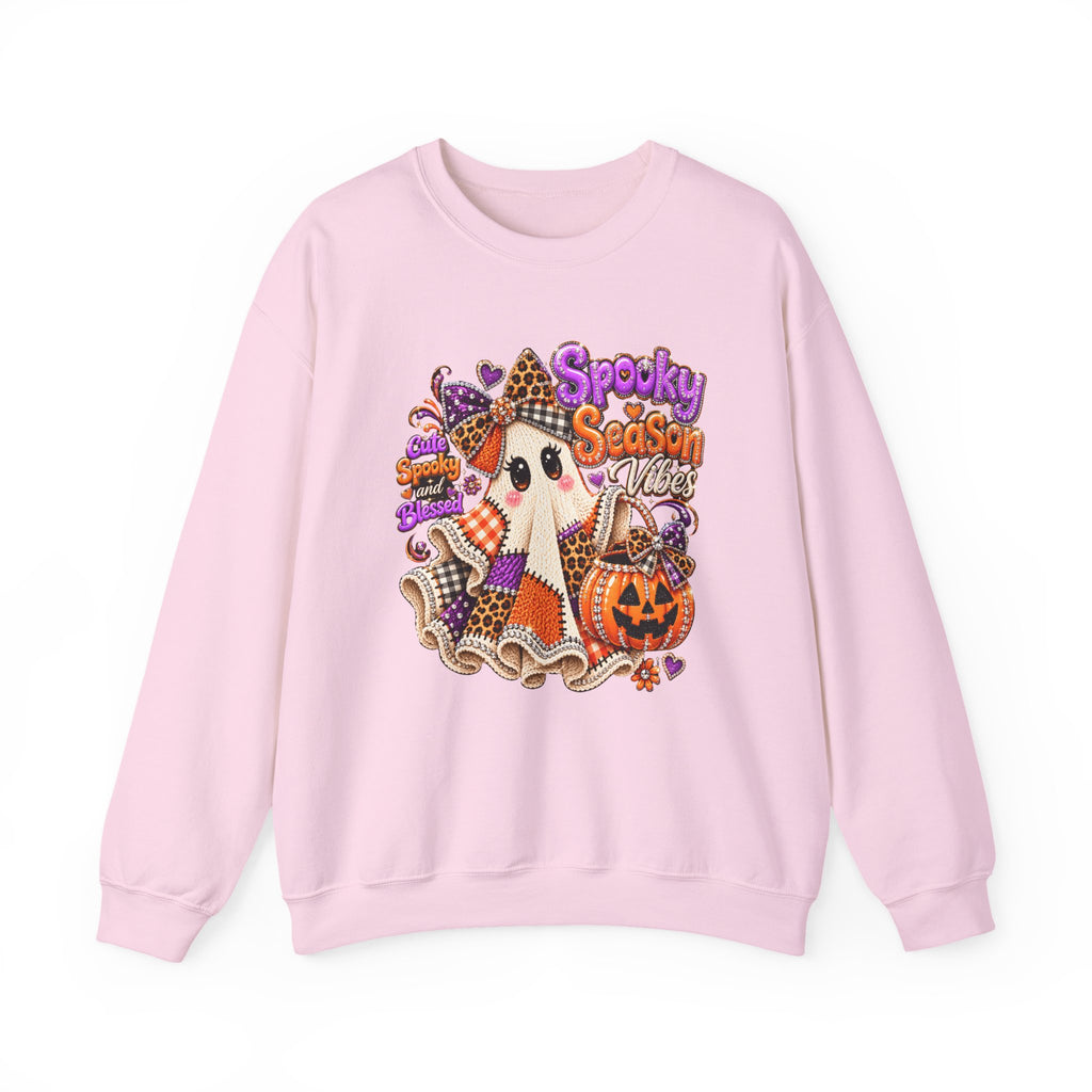 Spooky Season Ghost Sweatshirt – Cute Halloween Pumpkin Crewneck