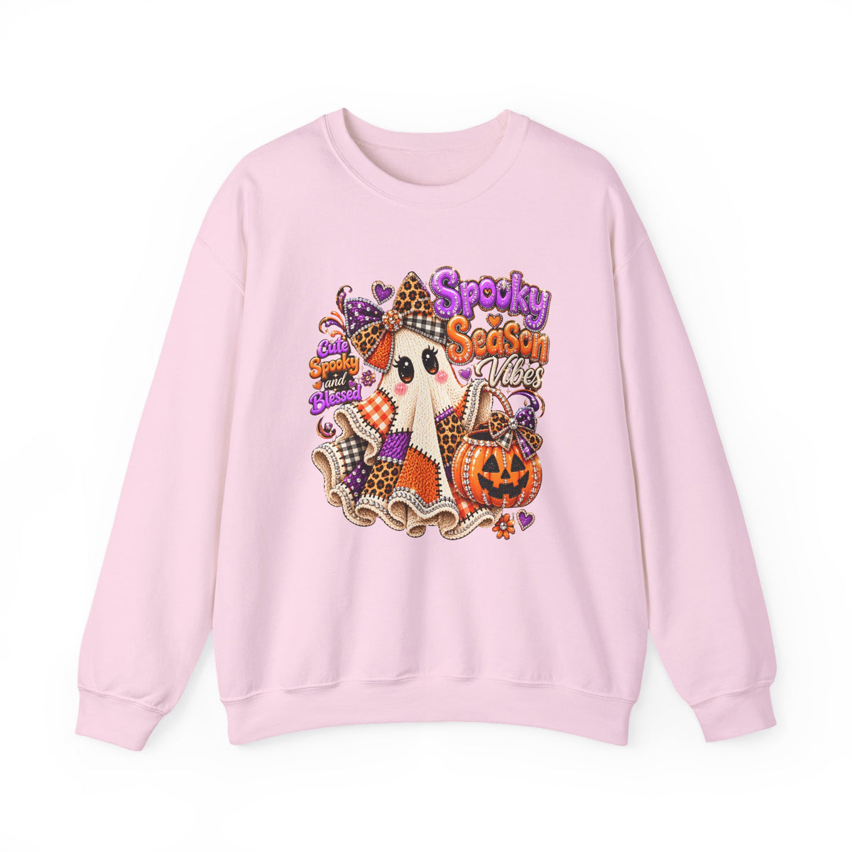 Spooky Season Ghost Sweatshirt – Cute Halloween Pumpkin Crewneck