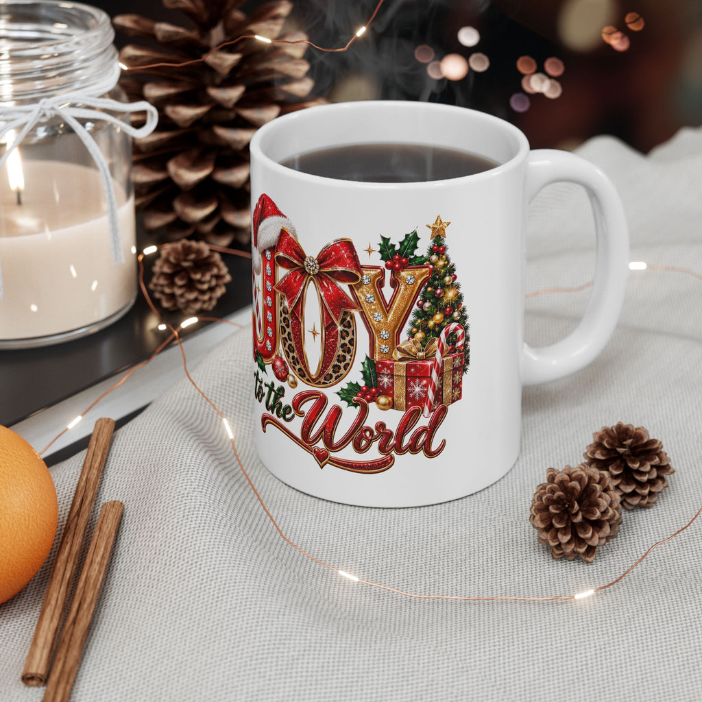 Joy to the World Christmas Mug – Festive Holiday Ceramic Coffee Cup (11oz, 15oz)