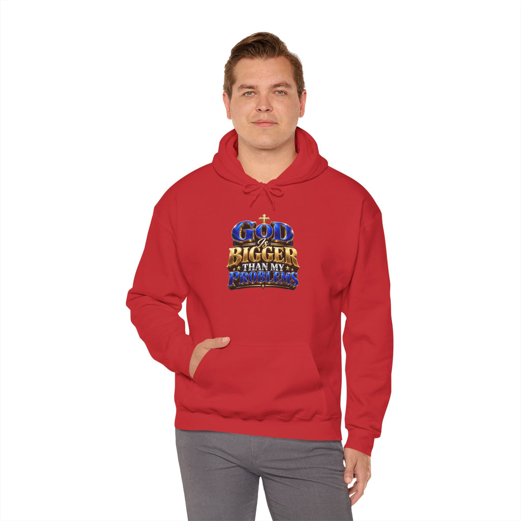 Hoodie — "God's Bigger Than My Problems" Inspirational Christian Pullover
