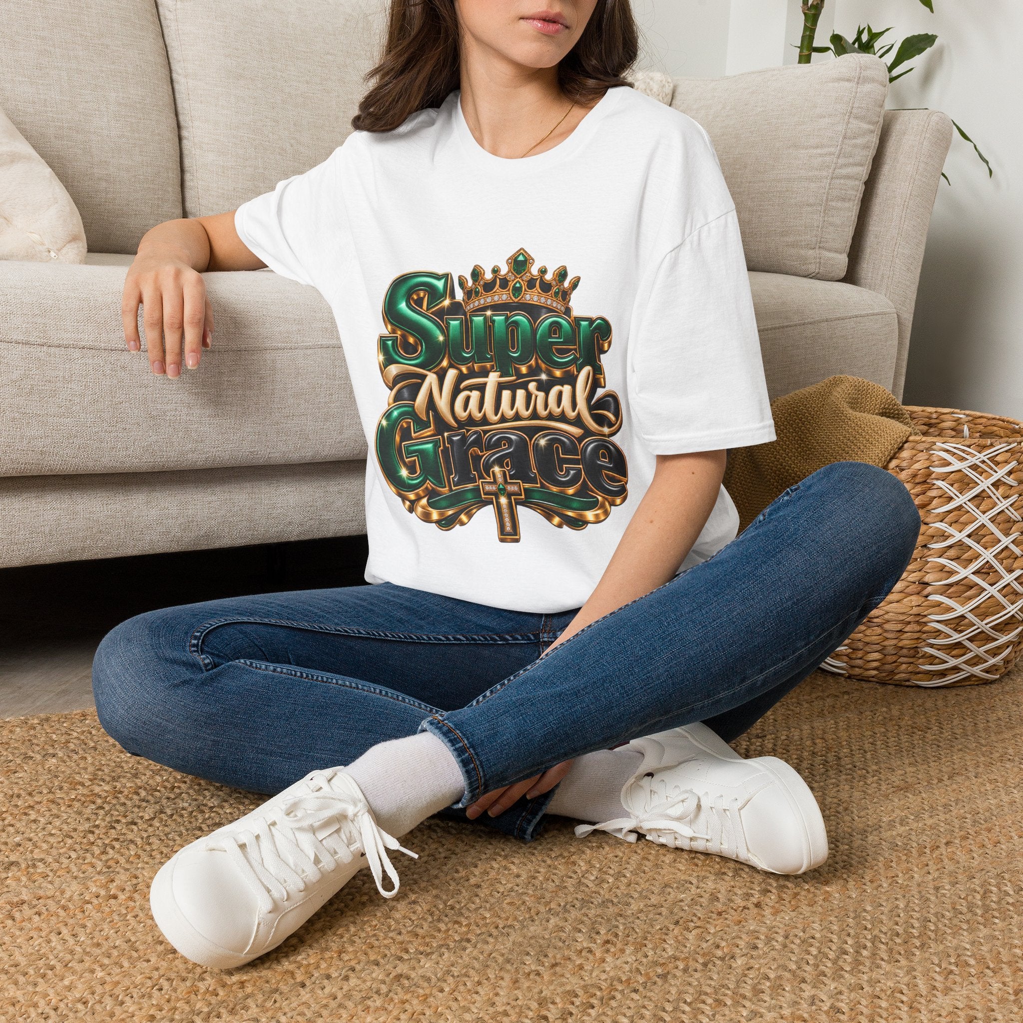 Super Natural Tee — Crowned "Super Natural" Graphic T-Shirt