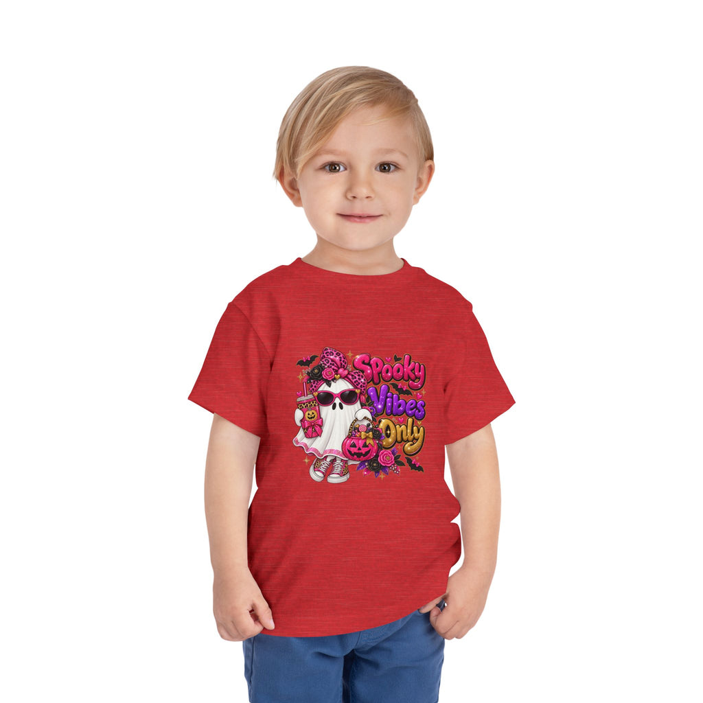Toddler Tee — "Spooky Vibes Only" Halloween Ghost Shirt