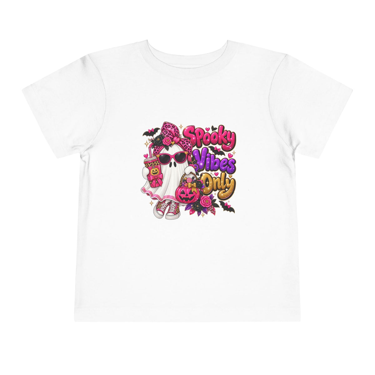 Toddler Tee — "Spooky Vibes Only" Halloween Ghost Shirt