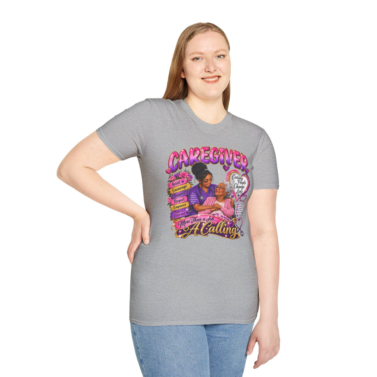 Caregiver T-Shirt — "Caregiving Is A Calling" Graphic Tee for Nurses & Family Caregivers