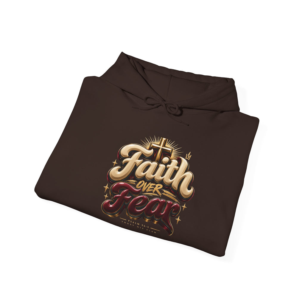 Faith Over Fear Hoodie – Inspirational Christian Pullover