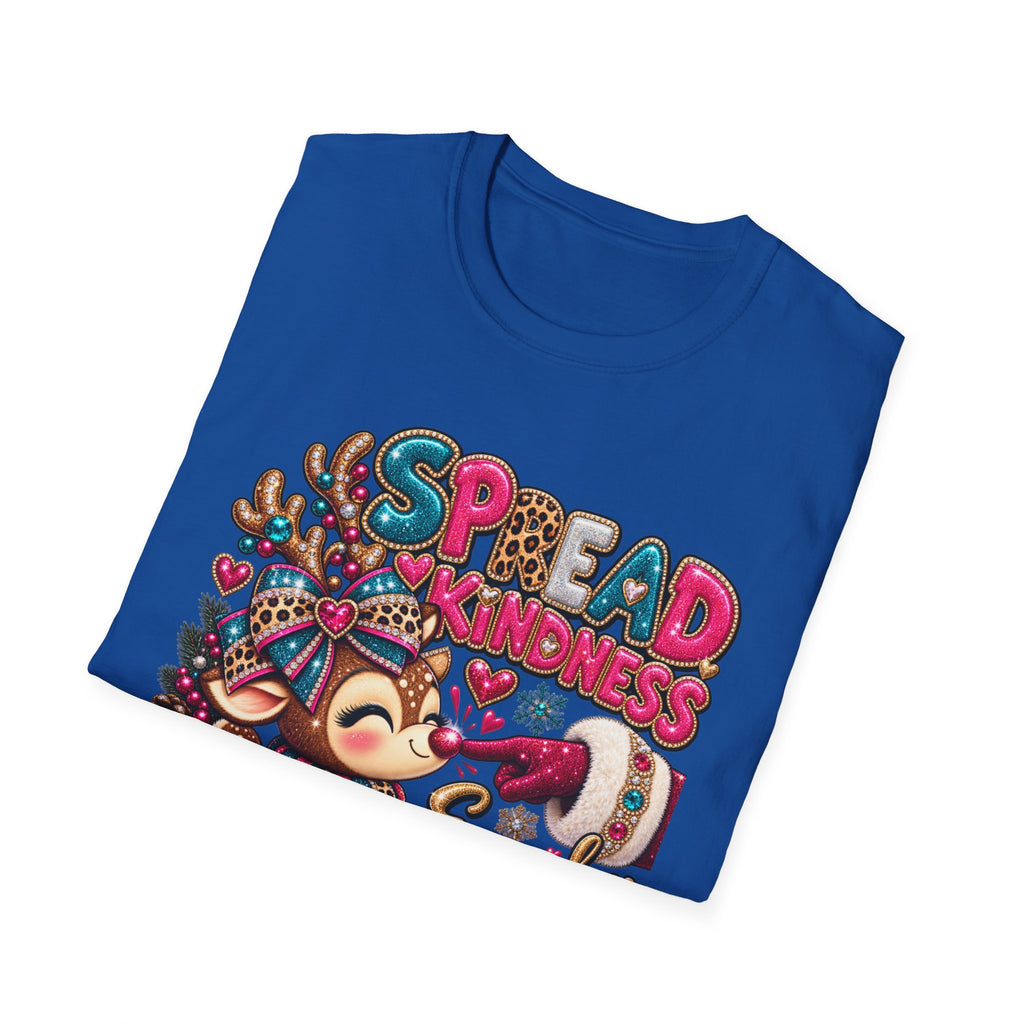 Spread Kindness Everyday T-Shirt — Cute Reindeer Holiday Graphic Tee