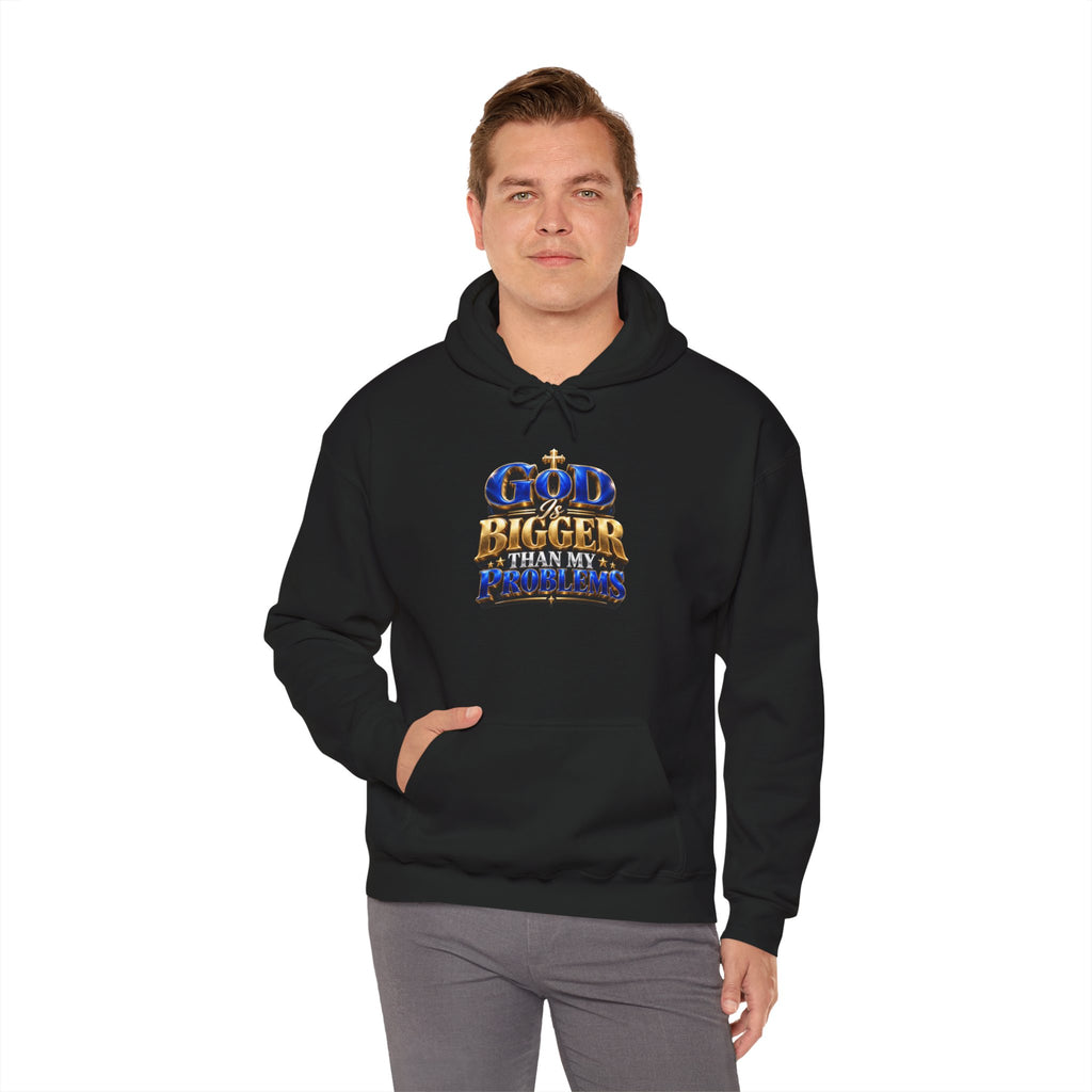Hoodie — "God's Bigger Than My Problems" Inspirational Christian Pullover