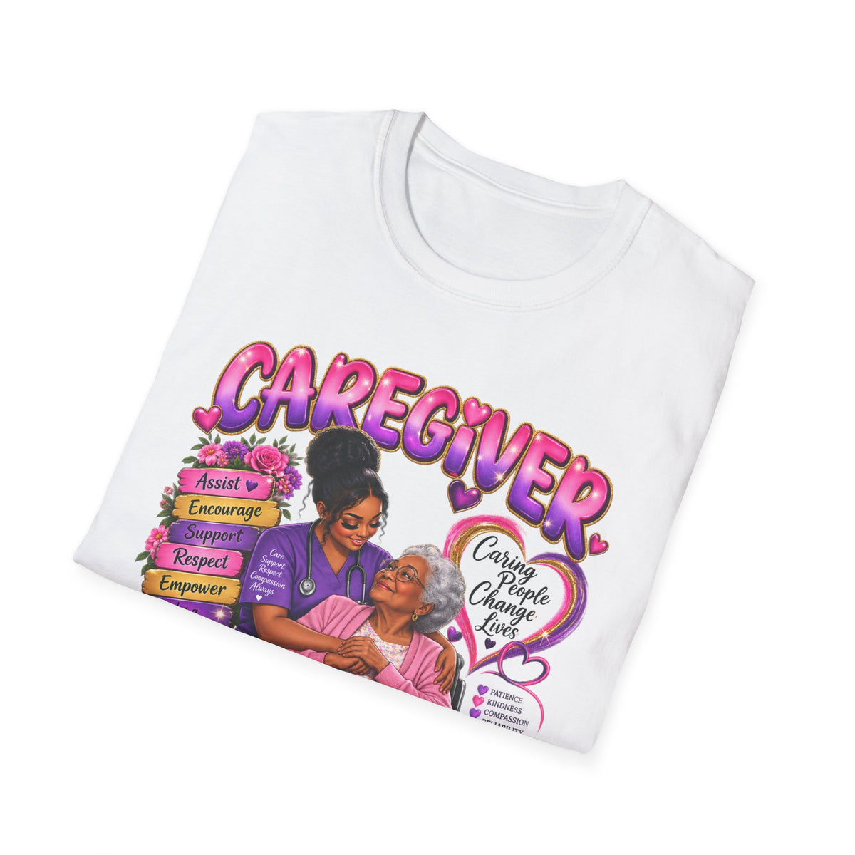 Caregiver T-Shirt — "Caregiving Is A Calling" Graphic Tee for Nurses & Family Caregivers