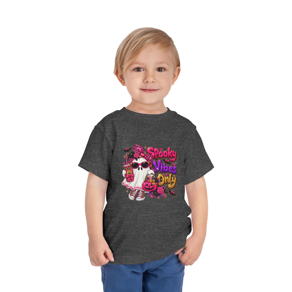 Toddler Tee — "Spooky Vibes Only" Halloween Ghost Shirt