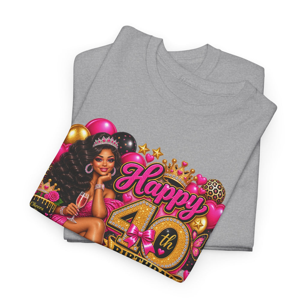 40th Birthday Queen T-Shirt — Happy 40th Birthday Celebration Tee