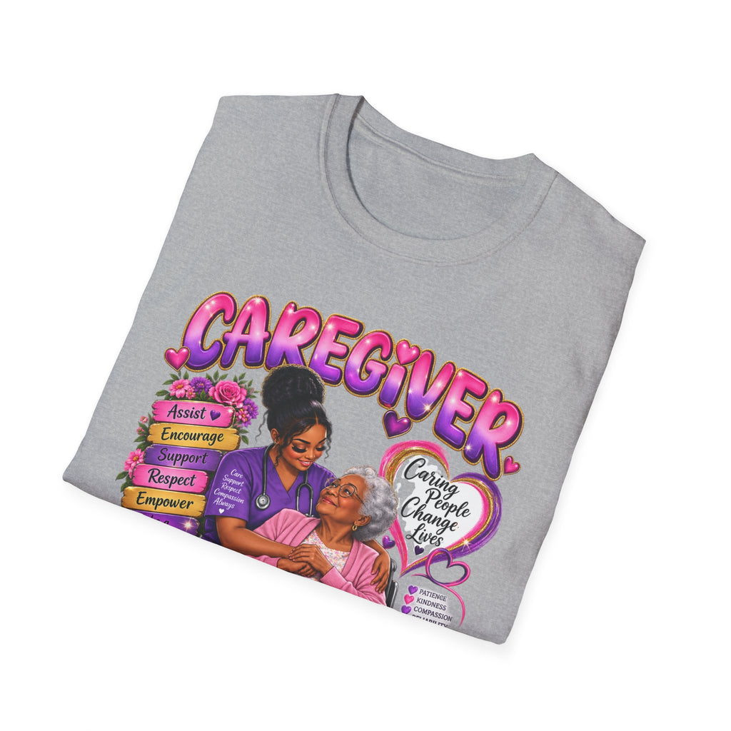 Caregiver T-Shirt — "Caregiving Is A Calling" Graphic Tee for Nurses & Family Caregivers