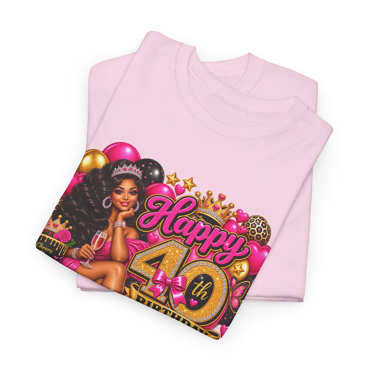 40th Birthday Queen T-Shirt — Happy 40th Birthday Celebration Tee