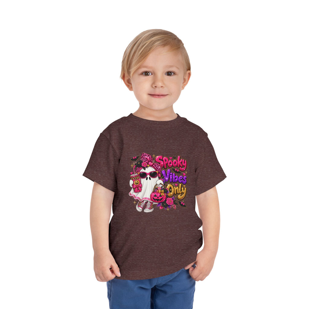 Toddler Tee — "Spooky Vibes Only" Halloween Ghost Shirt