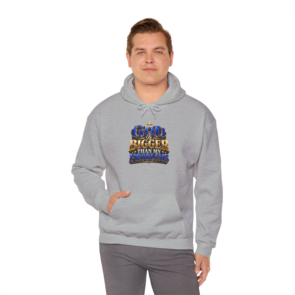 Hoodie — "God's Bigger Than My Problems" Inspirational Christian Pullover