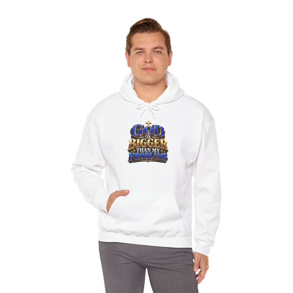Hoodie — "God's Bigger Than My Problems" Inspirational Christian Pullover