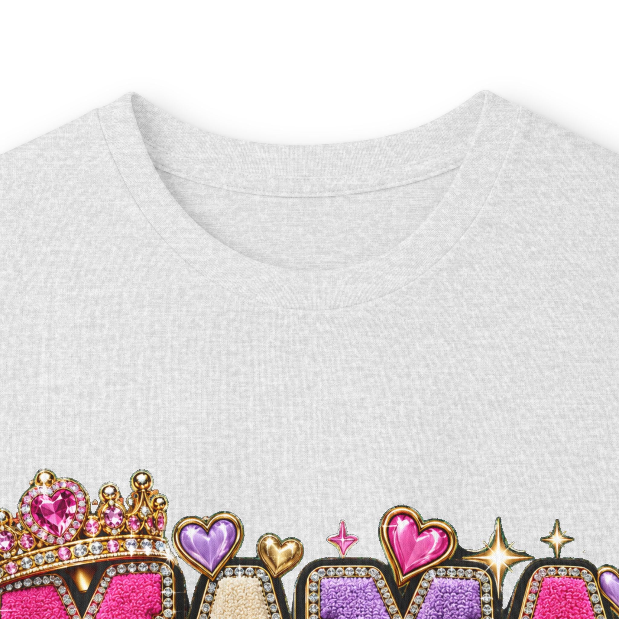 Mama Built Different Long Sleeve Tee — Pink Crowned Mom Graphic Shirt