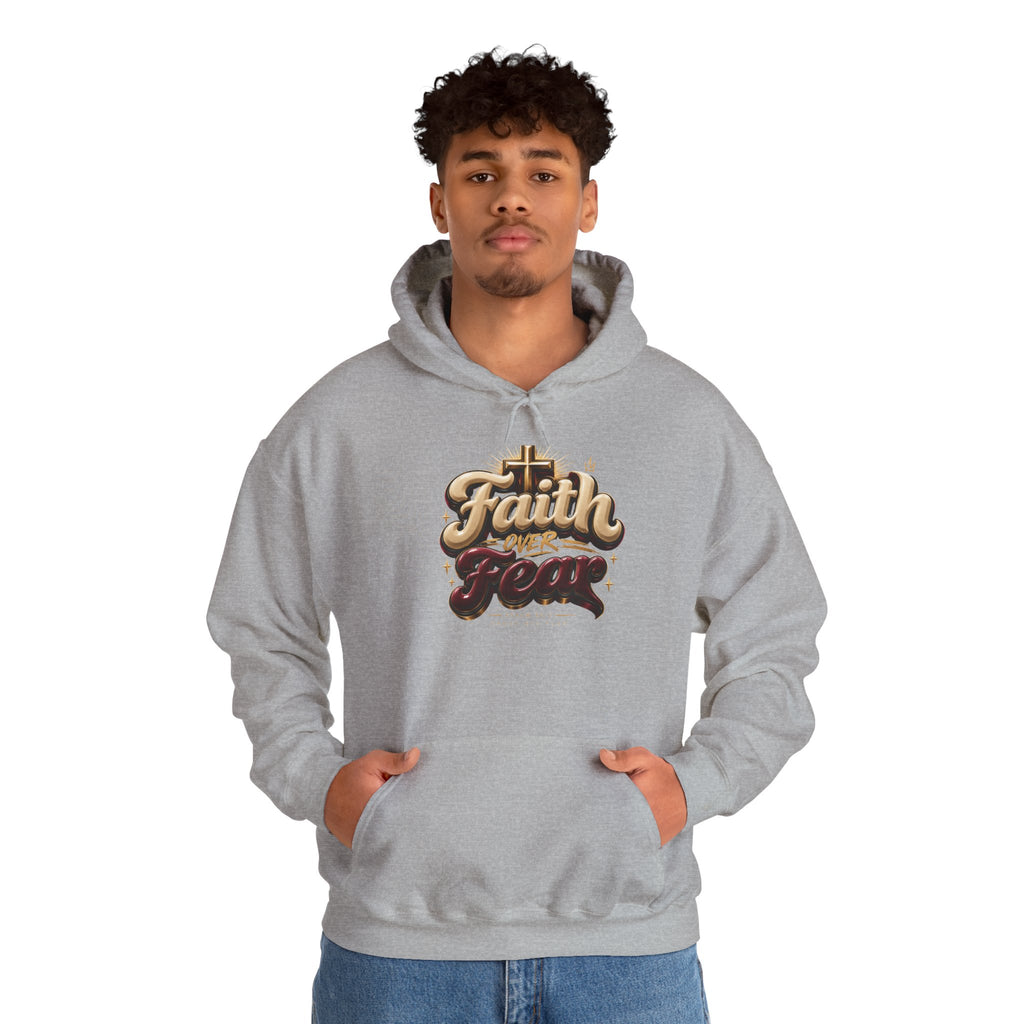 Faith Over Fear Hoodie – Inspirational Christian Pullover