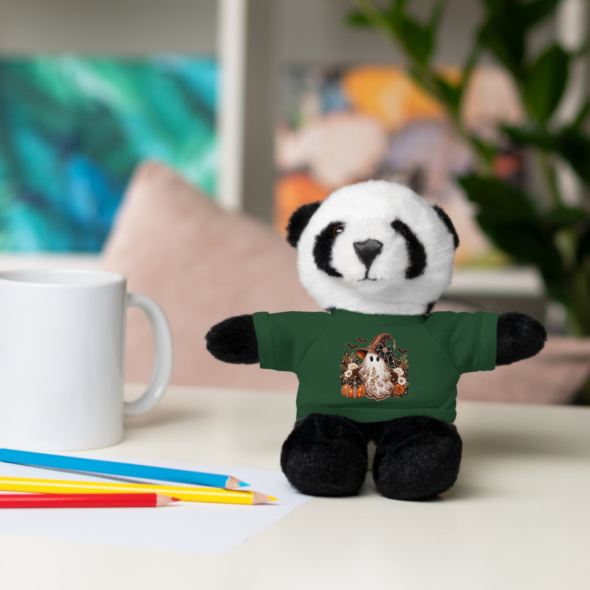 Autumn Owl Plush Bear with Pumpkin Tee