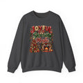 Joyful Season Magic Crewneck Sweatshirt — Christmas Tree & Fireplace Holiday Sweater