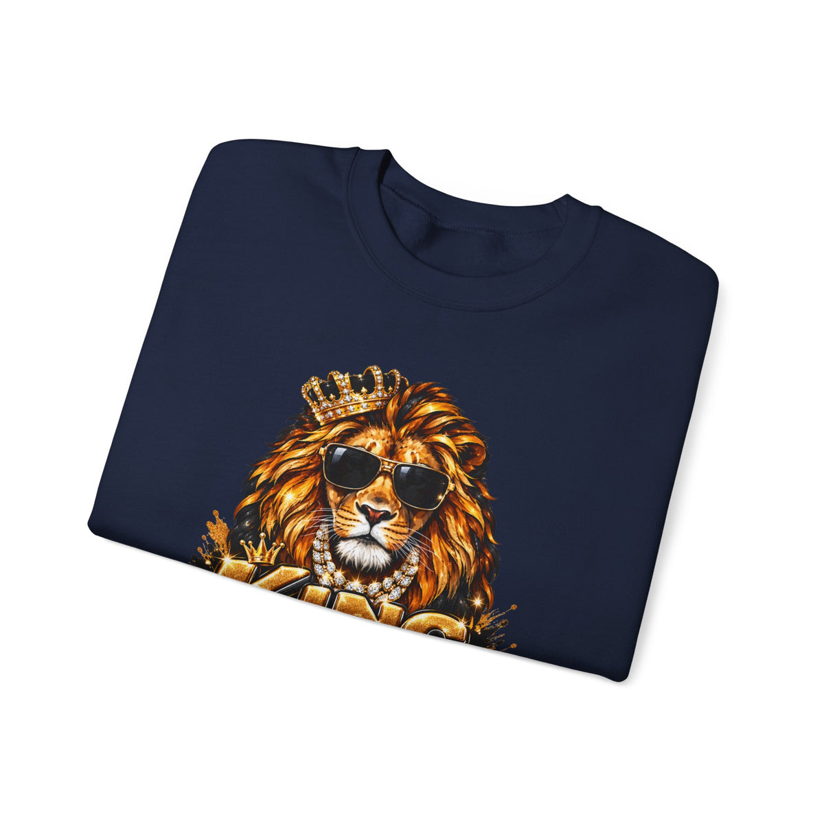 King With a Purpose Lion Sweatshirt — Inspirational Graphic Crewneck