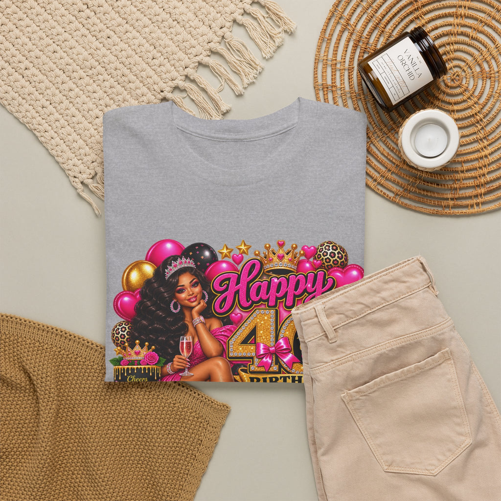 40th Birthday Queen T-Shirt — Happy 40th Birthday Celebration Tee