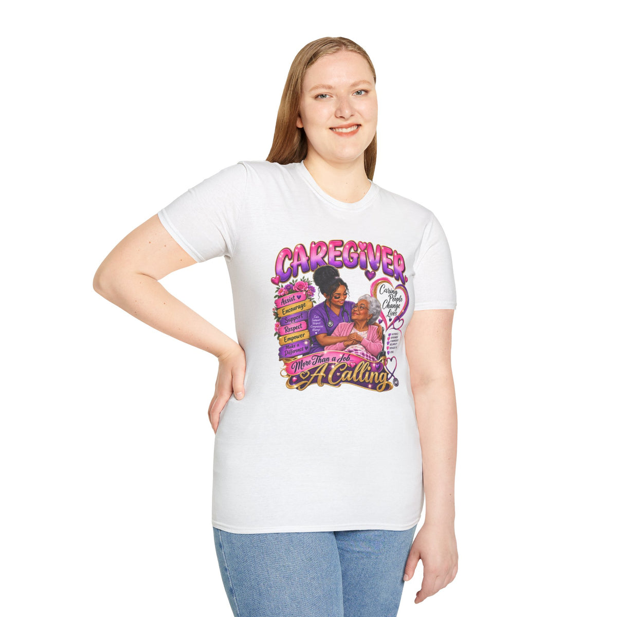 Caregiver T-Shirt — "Caregiving Is A Calling" Graphic Tee for Nurses & Family Caregivers
