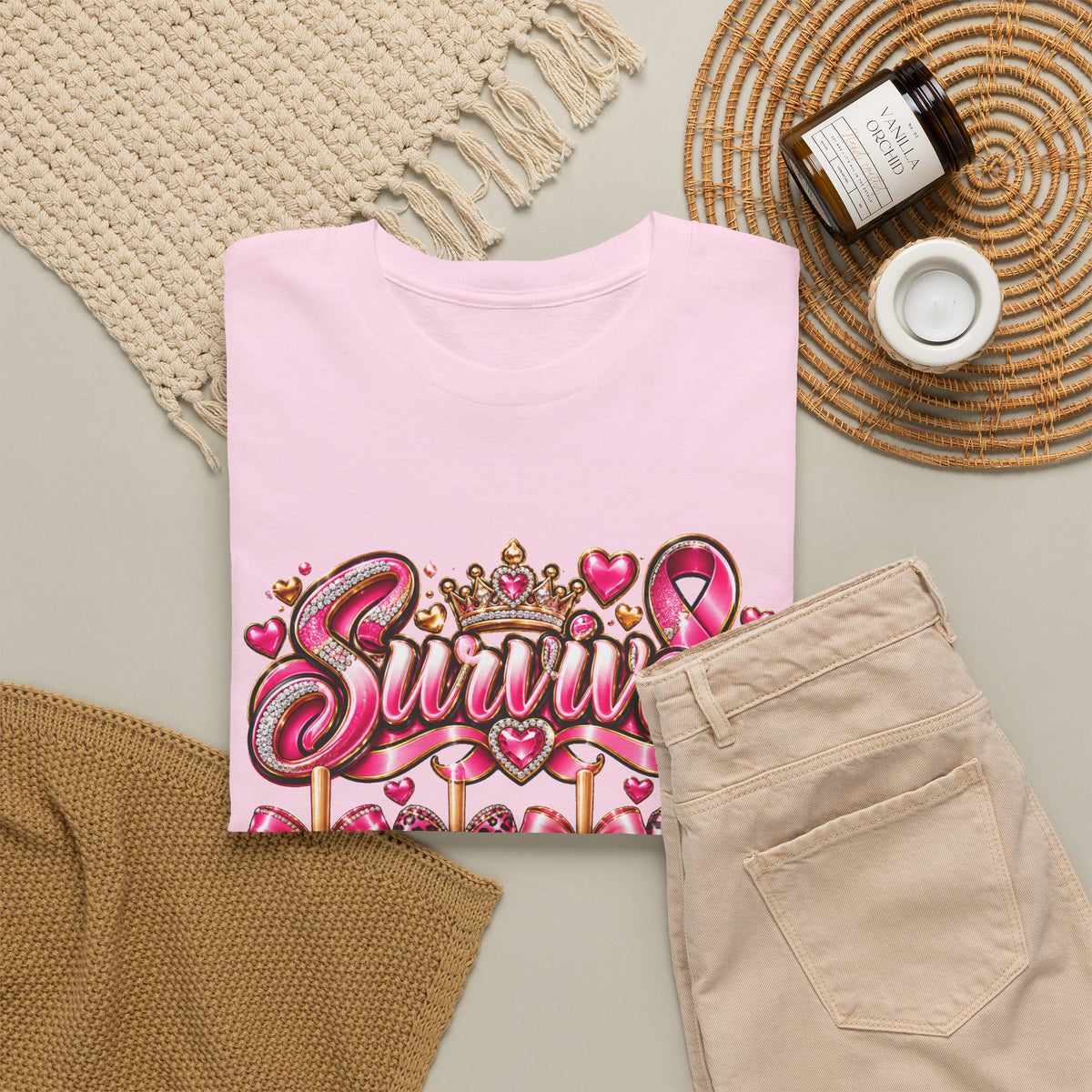 Survivor Pink Ribbon T-Shirt — Breast Cancer Awareness Survivor Tee