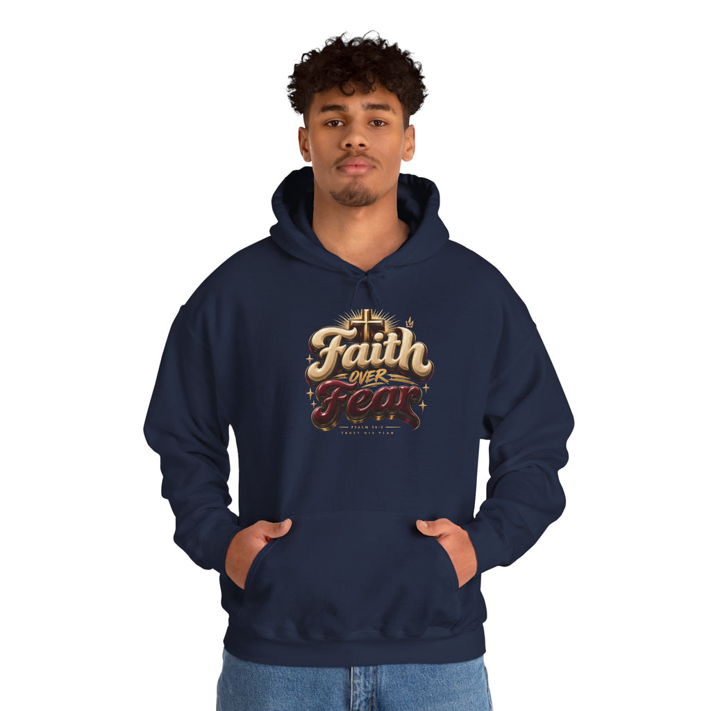 Faith Over Fear Hoodie – Inspirational Christian Pullover