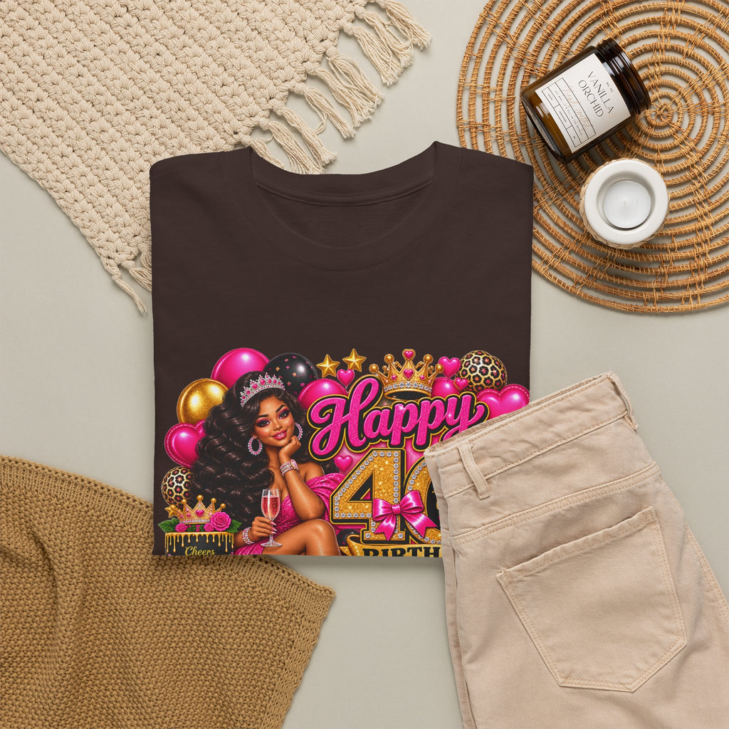 40th Birthday Queen T-Shirt — Happy 40th Birthday Celebration Tee