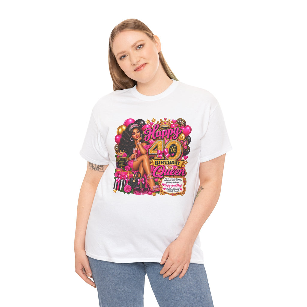 40th Birthday Queen T-Shirt — Happy 40th Birthday Celebration Tee