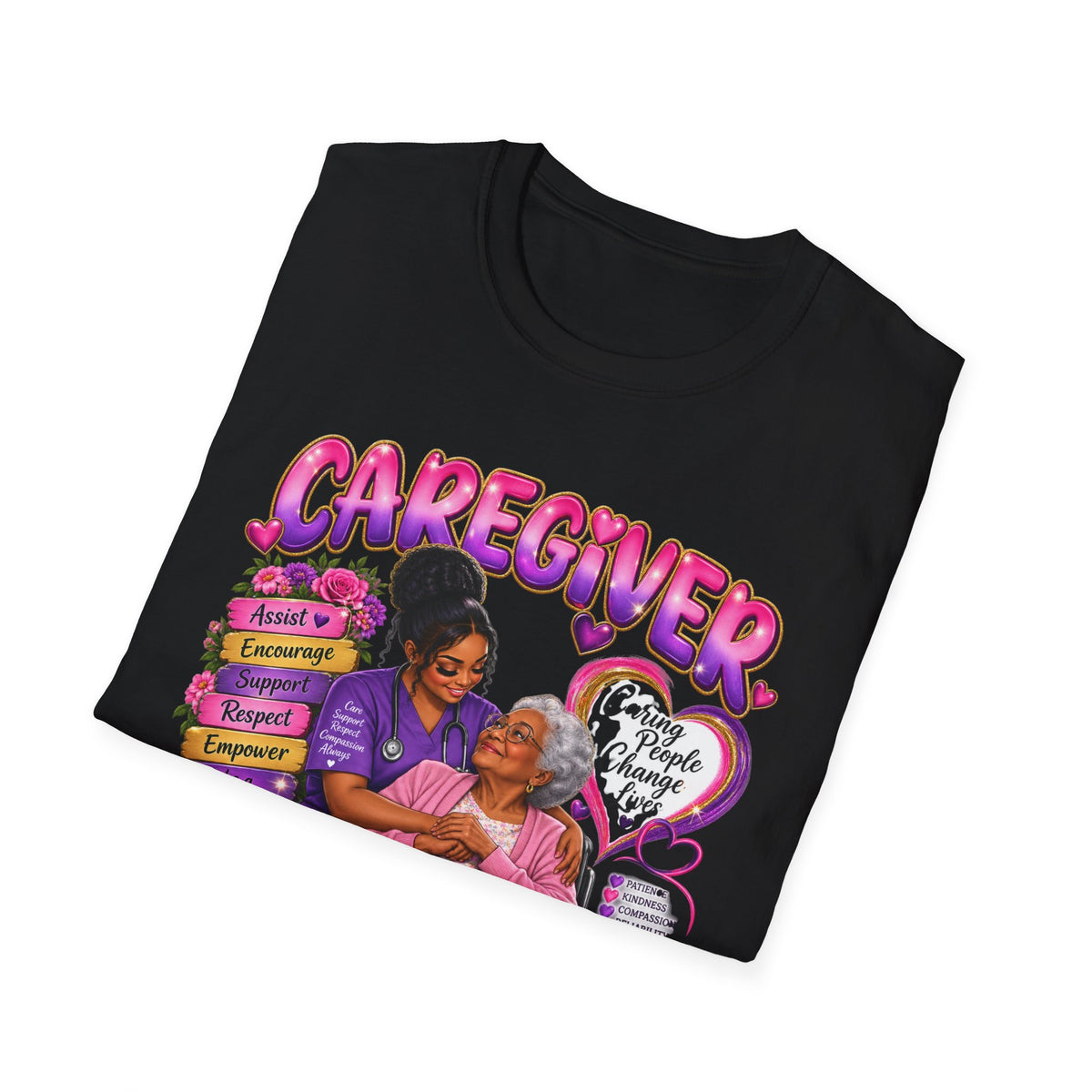 Caregiver T-Shirt — "Caregiving Is A Calling" Graphic Tee for Nurses & Family Caregivers