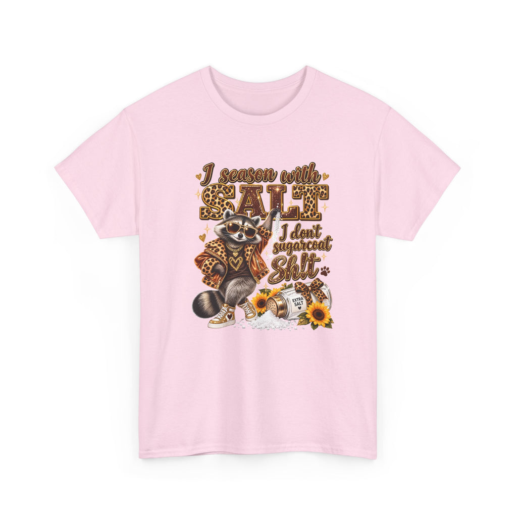 Raccoon with Grit Tee – “I Season with Grit, I Don’t Sugarcoat Shit” Graphic T‑Shirt