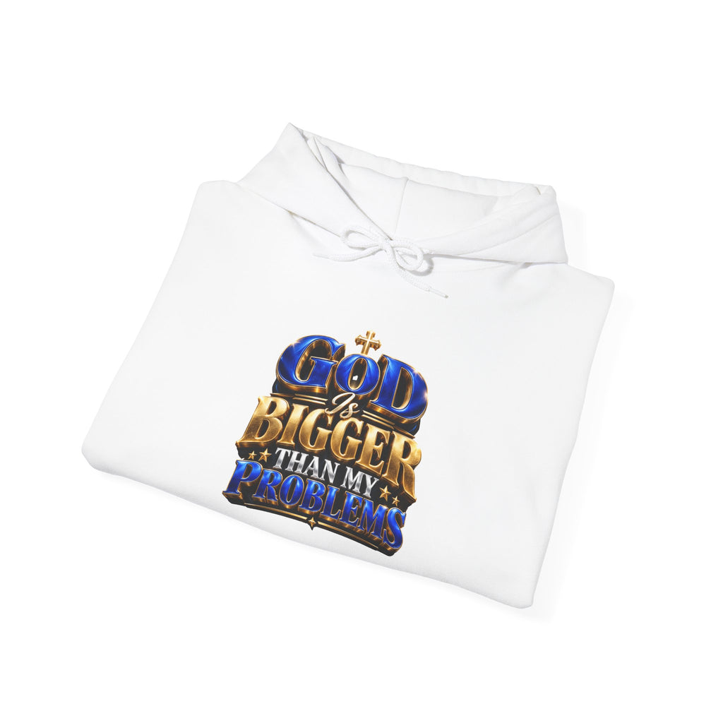 Hoodie — "God's Bigger Than My Problems" Inspirational Christian Pullover